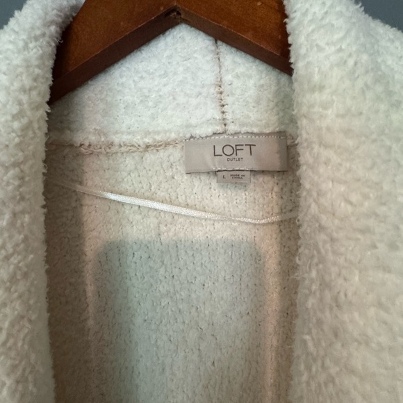 LOFT Women's Cream Cardigan Sweater - Picture 2 of 8